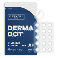 CLEAN SKIN CLUB 60 onzichtbare veganistische puistjespleisters Derma Dot Hydrocollo? voor het bedekken van mee-eters Smetabsorberende gezichtsbedekki