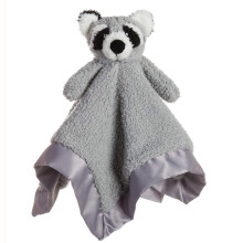 Stuffed Animals Raccoon Security Blanket Infant Nursery Character Blanket Luxury Snuggler Plush Lovey for Newborn Baby Doll Blanket(Raccoon, 13 Inches