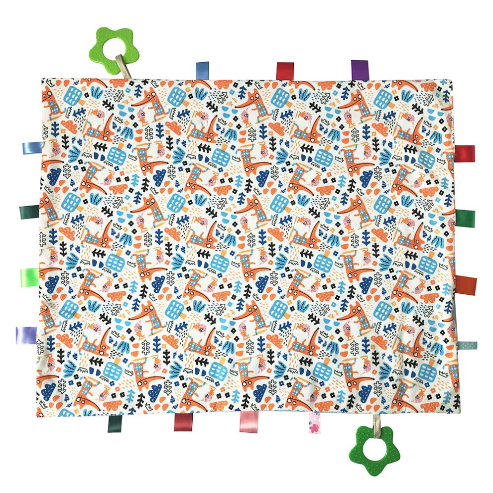 Large Tag Security Blanket for Babies - Toddlers Taggy Security Blanket, Cute Tag Blanket for Infant, Blue