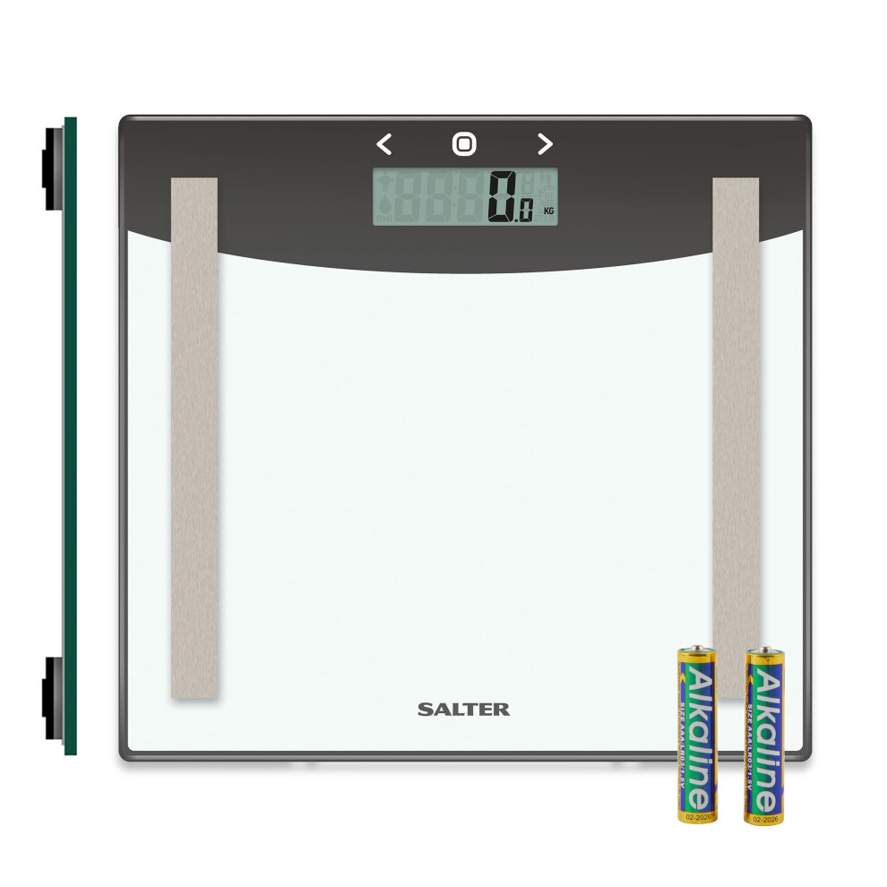 9137 SVWH3R Electronic Glass Analyser Scale â Digital Body Weight Scale with 180 KG Capacity, Personal Scale with Carpet Feet, Measures Weight, Body