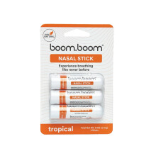 Aromatherapy Nasal Inhaler (Boosts Focus + Enhances Breathing) Provides Fresh Cooling Sensation with Essential Oils and Menthol Pack of 3 Tropical