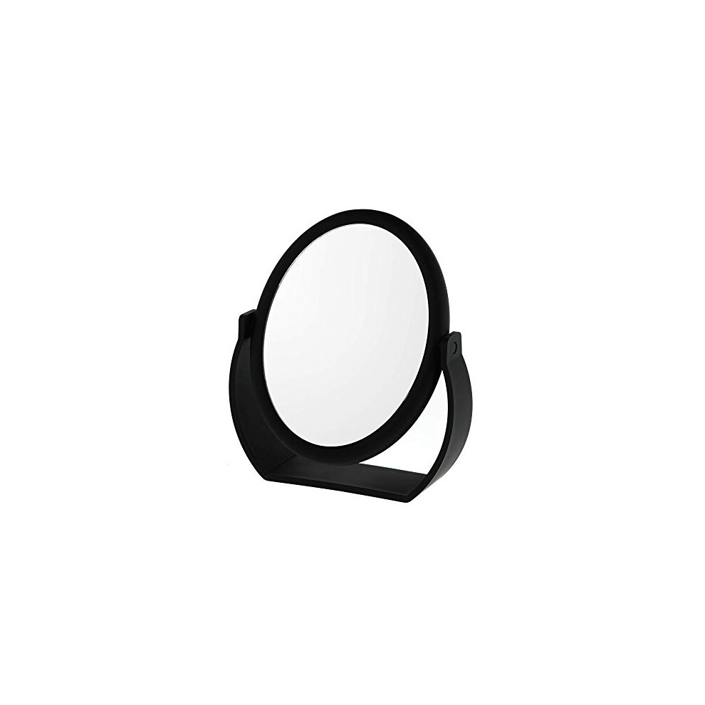 Dc Danielle Danielle Creations Double-Sided Makeup Mirror, 1X / 7X Magnifying Freestanding Tabletop Mirror Â 19Cm Oval, Blackâ¦