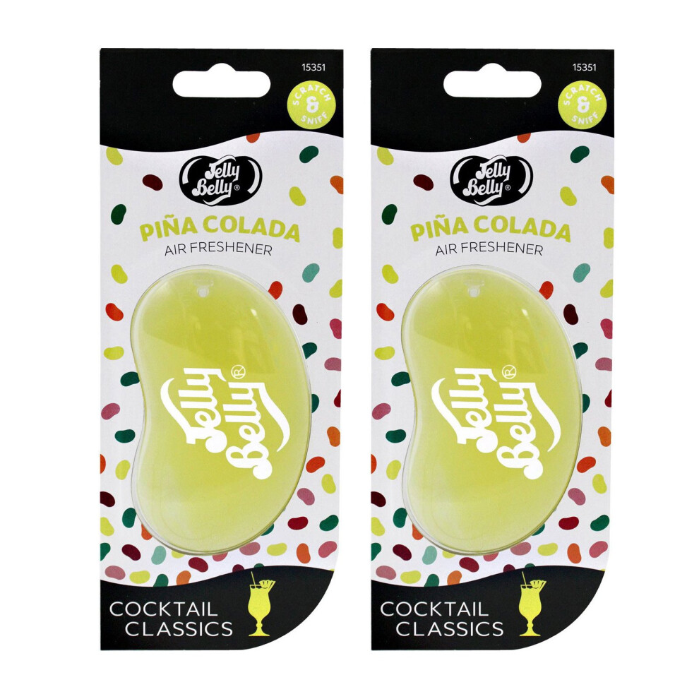 2 x Cocktail Classics Car Air Freshener - Pina Colada