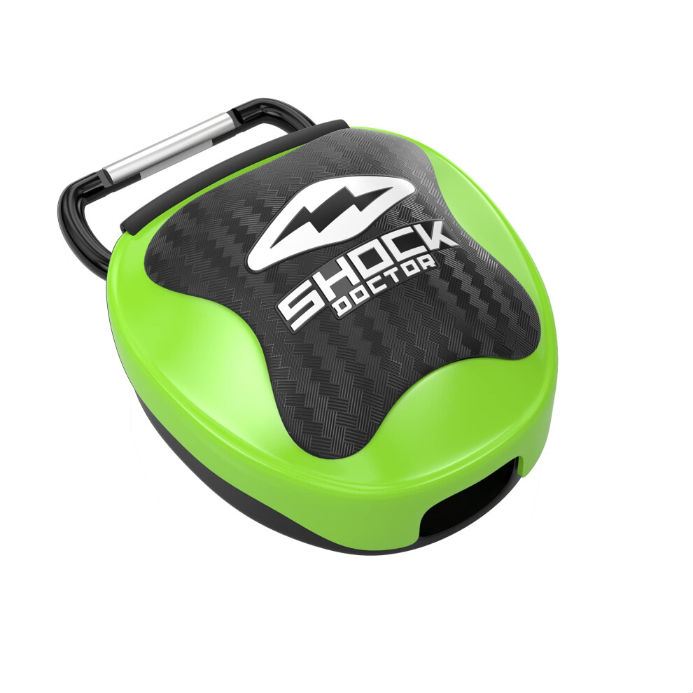 Unisex's Case Mouthguard, Shock Green, One Size