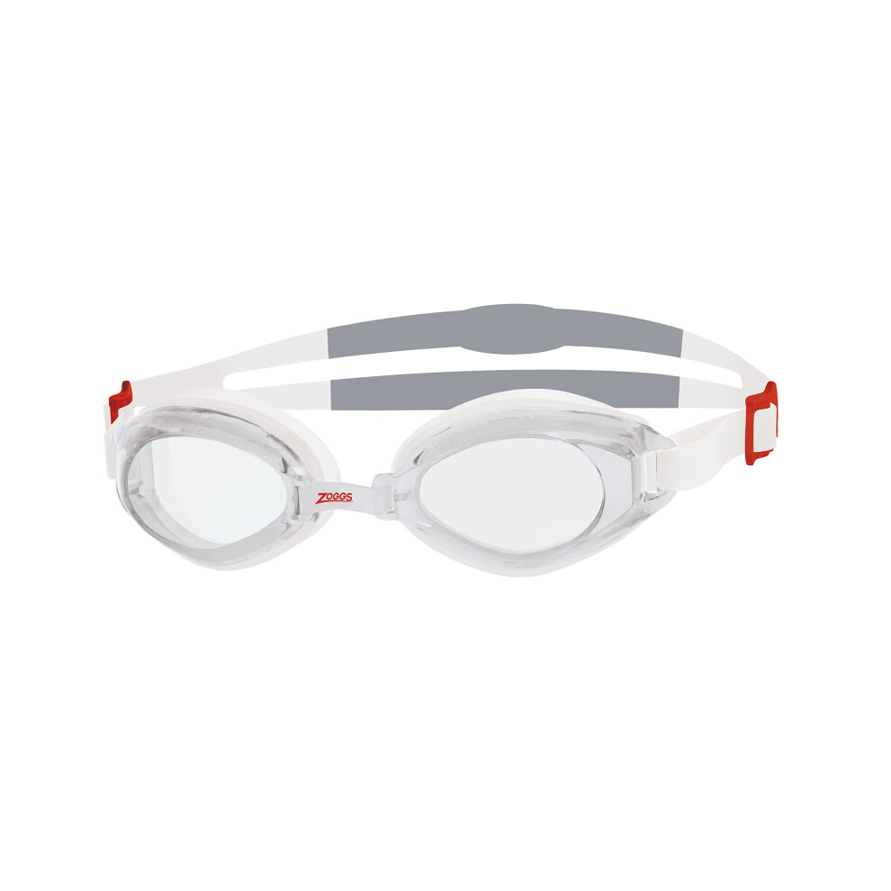 Unisex adult Endura Swimming Goggles - White / Red / Clear