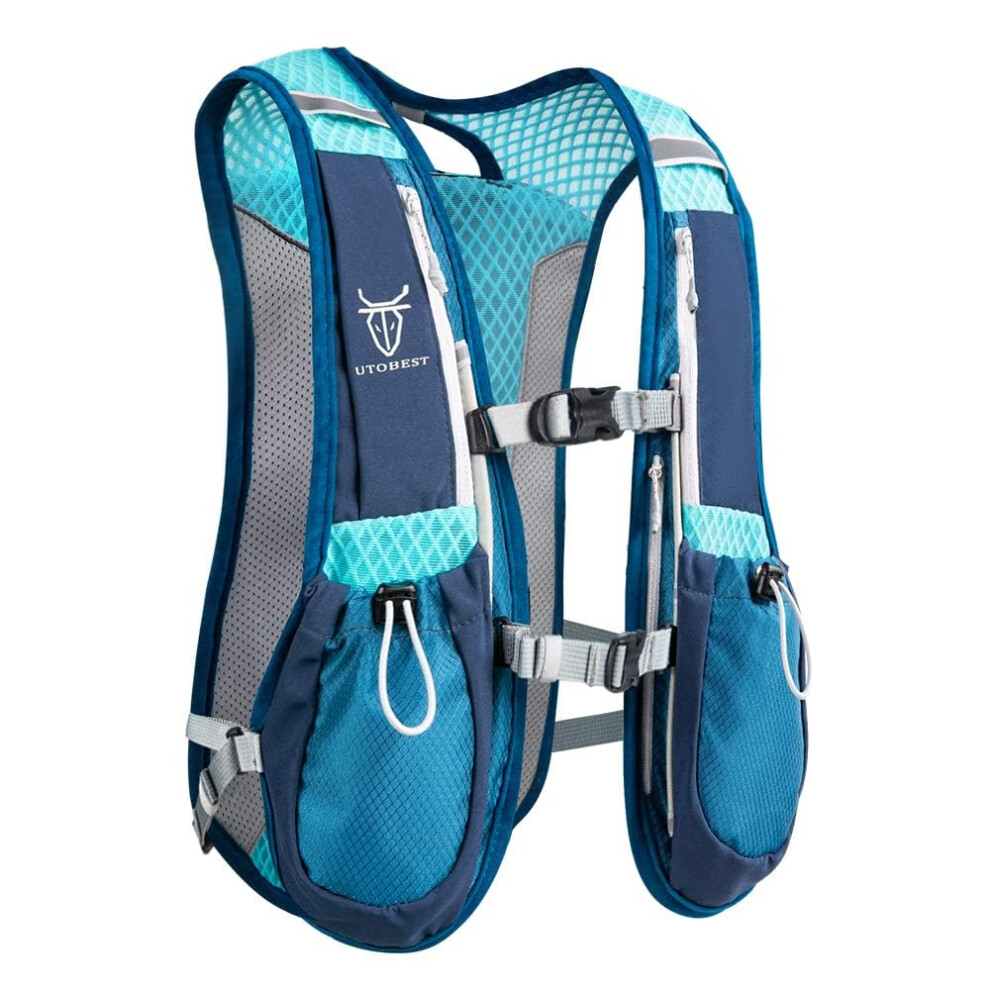 Running Backpacks Lightweight Hydration Pack Functional Running Vest 5L（Blue）