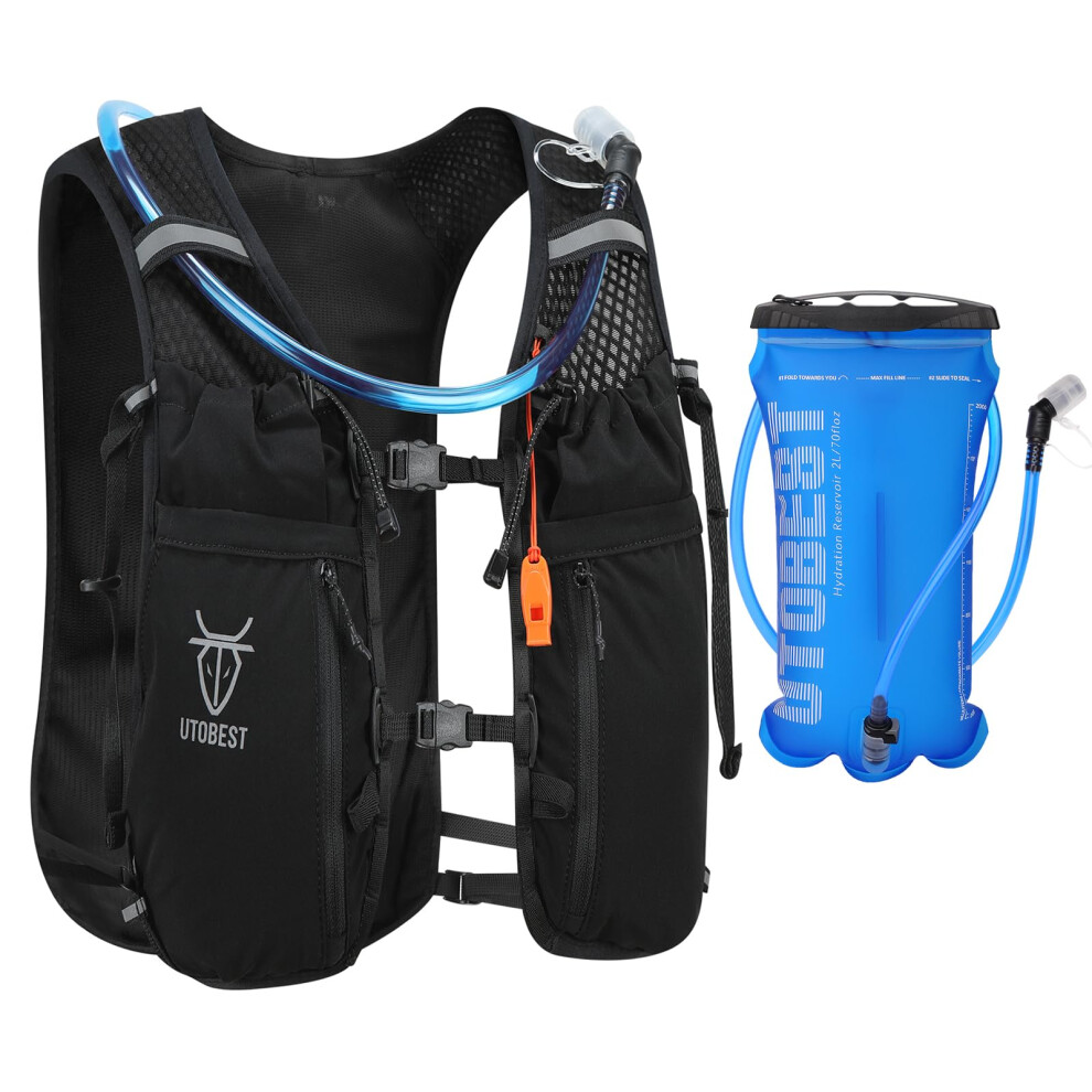 Photos - Backpack Upgrade Running Vest For Women&Men With Hydration Bladder 2l,Breathable,Lightweight,Hydration ,Dry Wet Separation&10