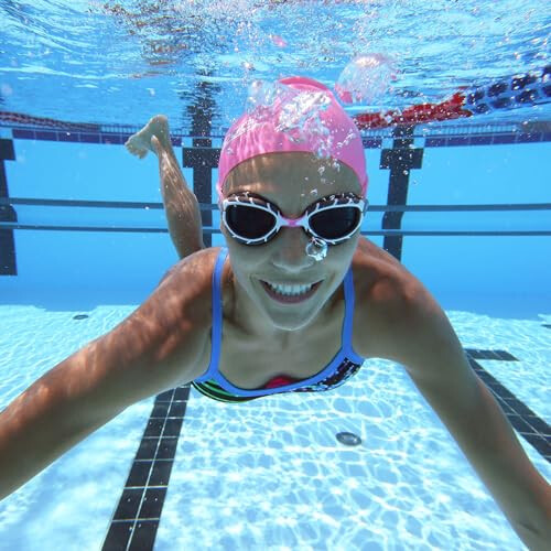 Zoggs Unisex Stretch Swimming Cap, Pink, One Size UK 2