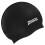 Zoggs Unisex Silicone Swimming Cap, Black, One Size UK 1