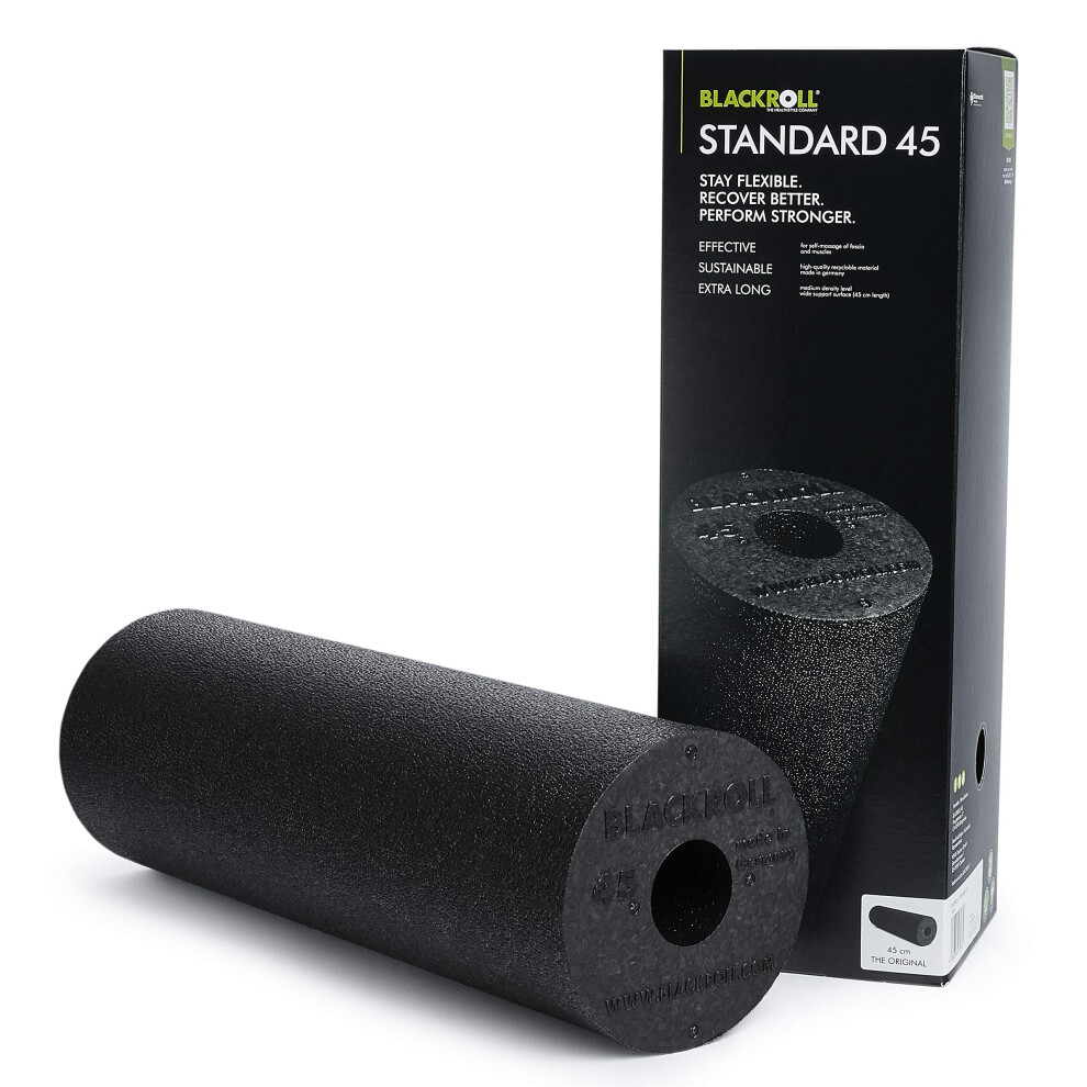 BLACKROLL 45 - The original - Long foam roller - Myofascial release tools - Muscle roller - different densities, 45cm + booklet