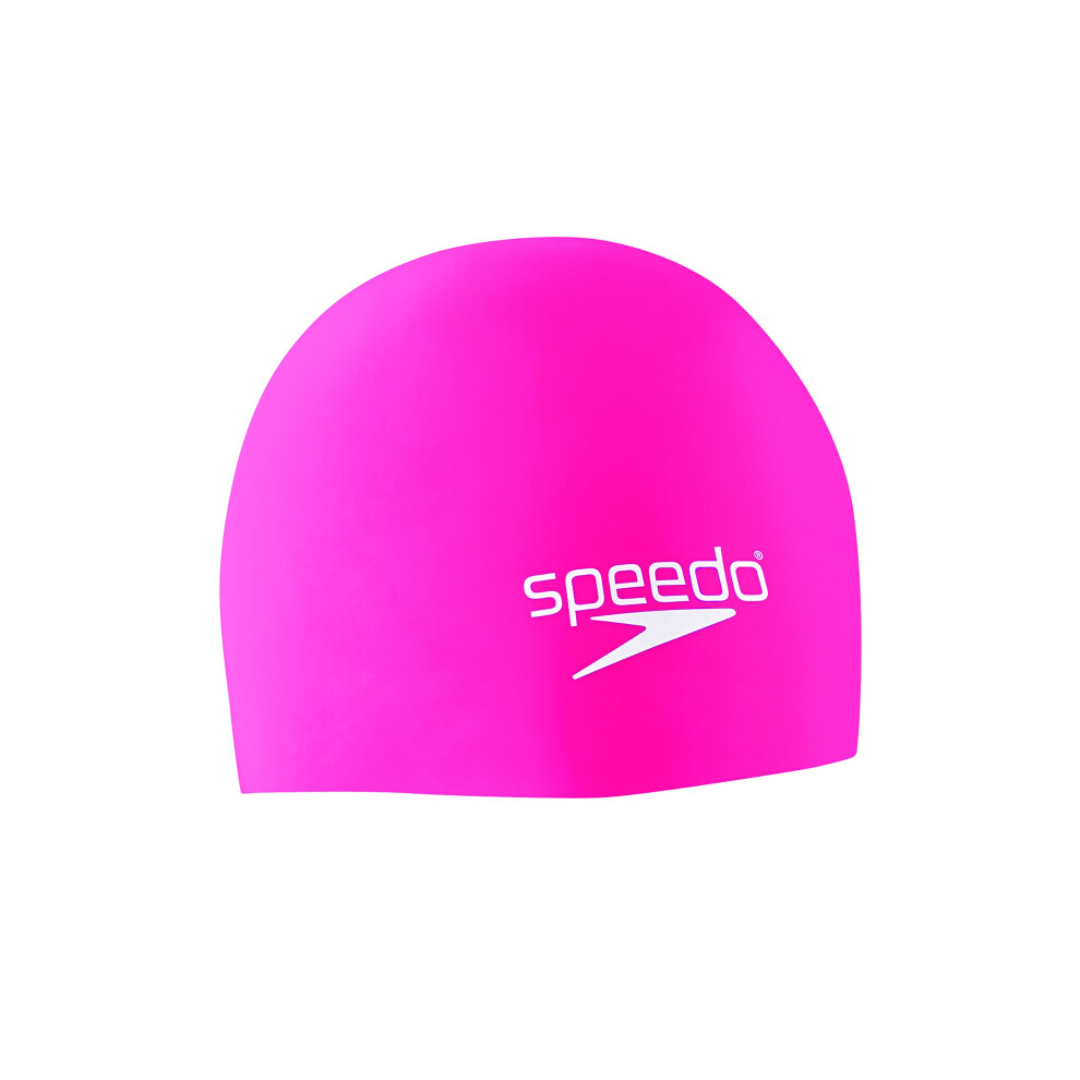 Unisex Swim Cap Silicone Elastomeric, Pink, One Size UK