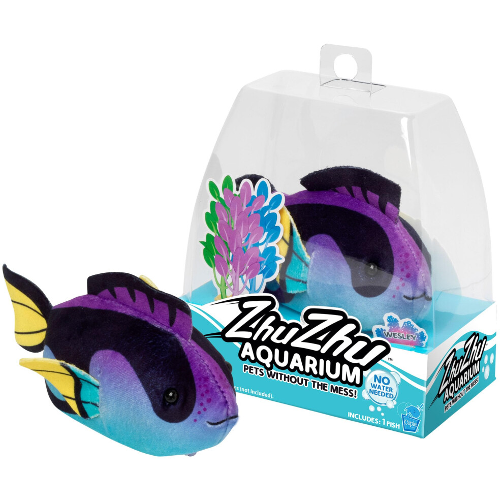 Zhu Zhu Pets | Zhu Zhu Aquarium Toy Fish - Wesley | Interactive, Collectible Pet with Sounds and Movement | Electronic Pets | Ages 4+