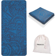 Travel Yoga Mat Foldable 2mm Folding Exercise Mat Non Slip Yoga Matt for Women Gym Home, Pilates, Workout, Fitness, Stretching, Gymnastics,