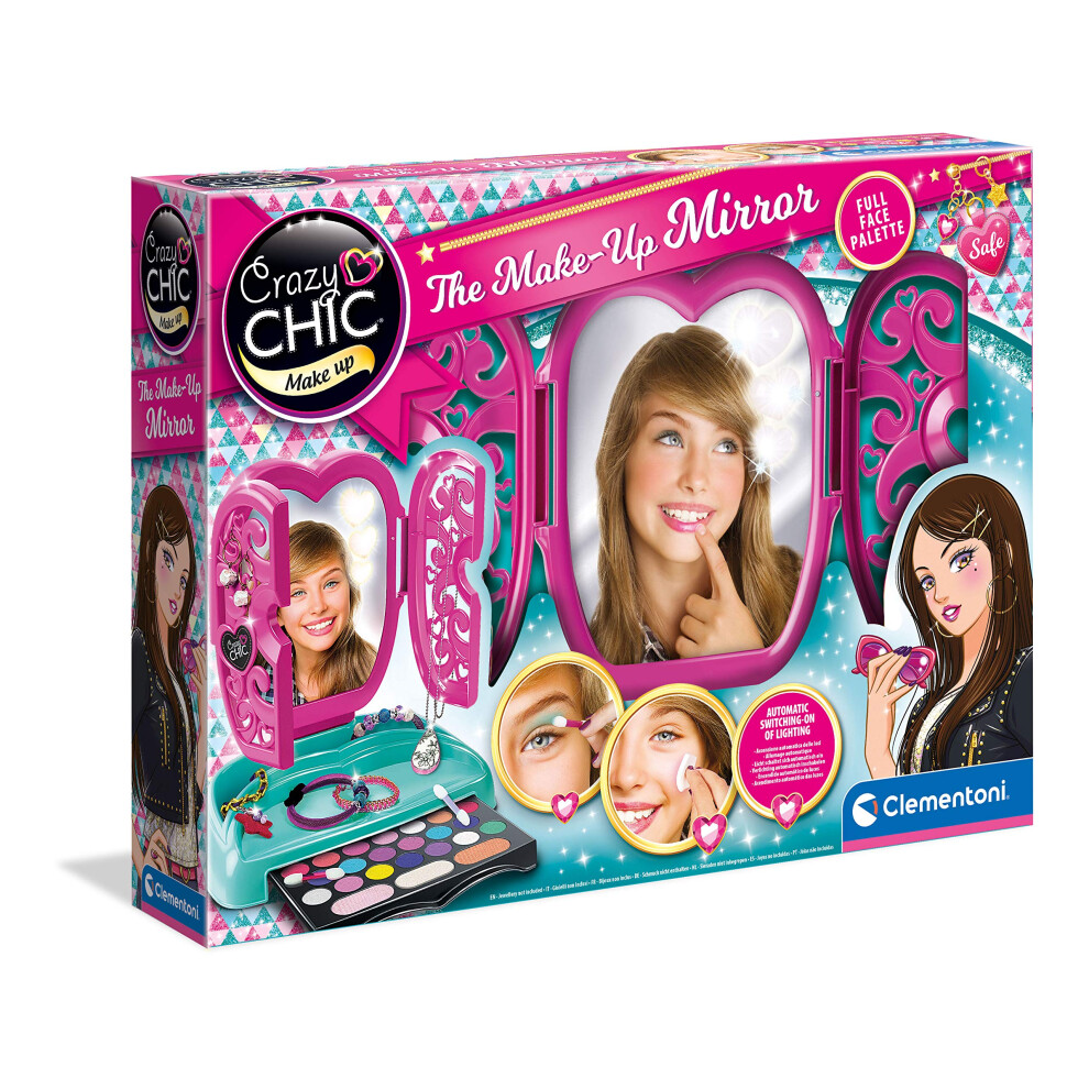 18541 -Crazy Chic Mirror Make-up for Children-Cosmetic Beauty Set for Girl from 7 Years and Older, Multi-Coloured