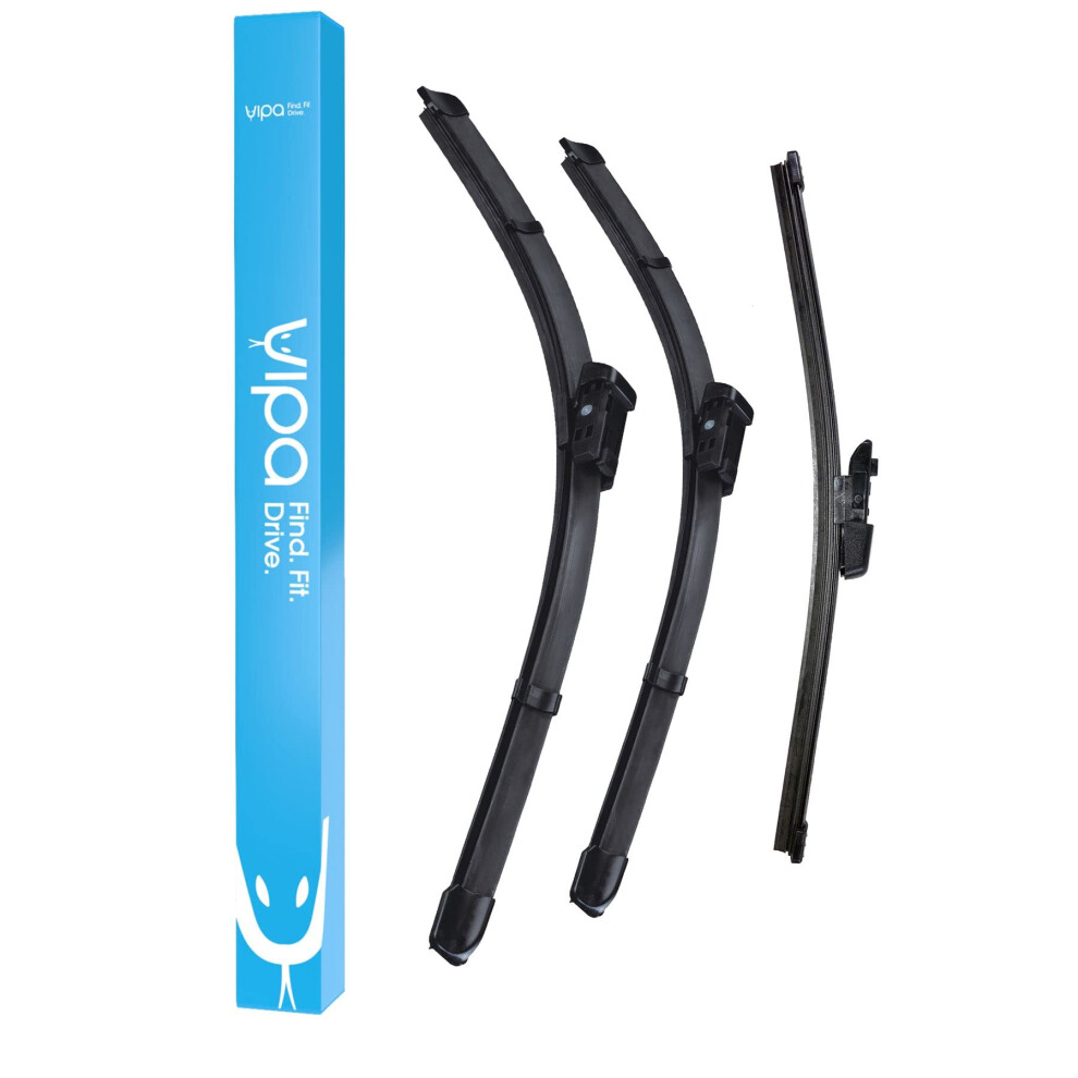 Vipa Wiper Blade Set Fits: Vw Polo Mk 5 Hatchback Oct 2009 To Sep 2017 5056162286986