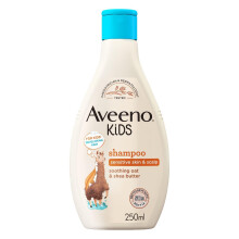 Aveeno KiDS Kids Shampoo 250ml - Tear-Free, Soothing Oat & Shea Butter, Gentle for Your Little Superhero Hair, Paediatrician & Dermatologist Tested
