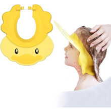 Baby Shower Cap Shield, Shower Cap for Kids, Visor Hat for Eye and Ear Protection for Children, Adjustable Bathing tub Head Hair Rinser Shield