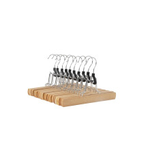 Wooden Pants Hangers, 10-Pack, 25 cm, Natural