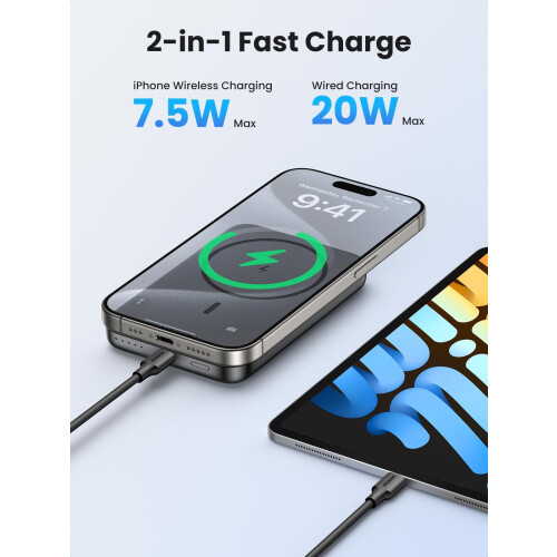 Batería Externa Magnética - UGREEN - Nexode - 10000mAh - 20W - Carga Rápida PD 3.0 2