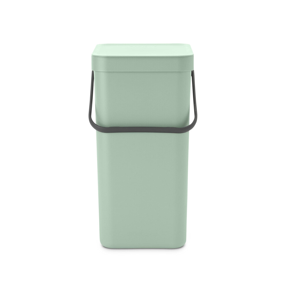 - Sort & Go Waste Bin 16L - Medium Recycling Bin - Stay Open Lid - Carry Handle - Easy to Clean - for Under Kitchen or Wall-Mounted - Compost Bin -