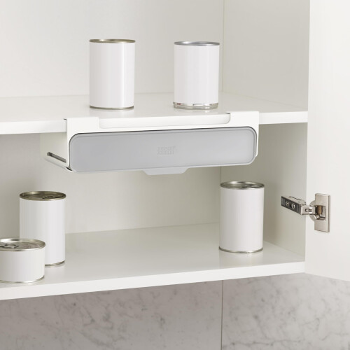 Joseph Joseph CupboardStore in cupboard, kitchen storage under-shelf Spice Rack, organiser Grey, 4 1