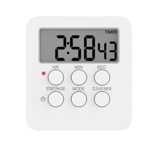 Magnetic Kitchen Digital Timer Clock Alarm with Mute/Loud Alarm Switch,3 in 1 Multifunctional 24H Count UP/Down Timer,Large LCD Display Memory