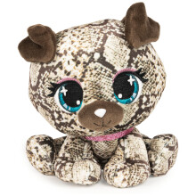 Official, P.Lushes Cute Designer Fashion Collectable Pets Bella Boa Dog Premium Stylish Stuffed Animal Soft Plush, Snake Skin, 15.2cm Soft Toy For