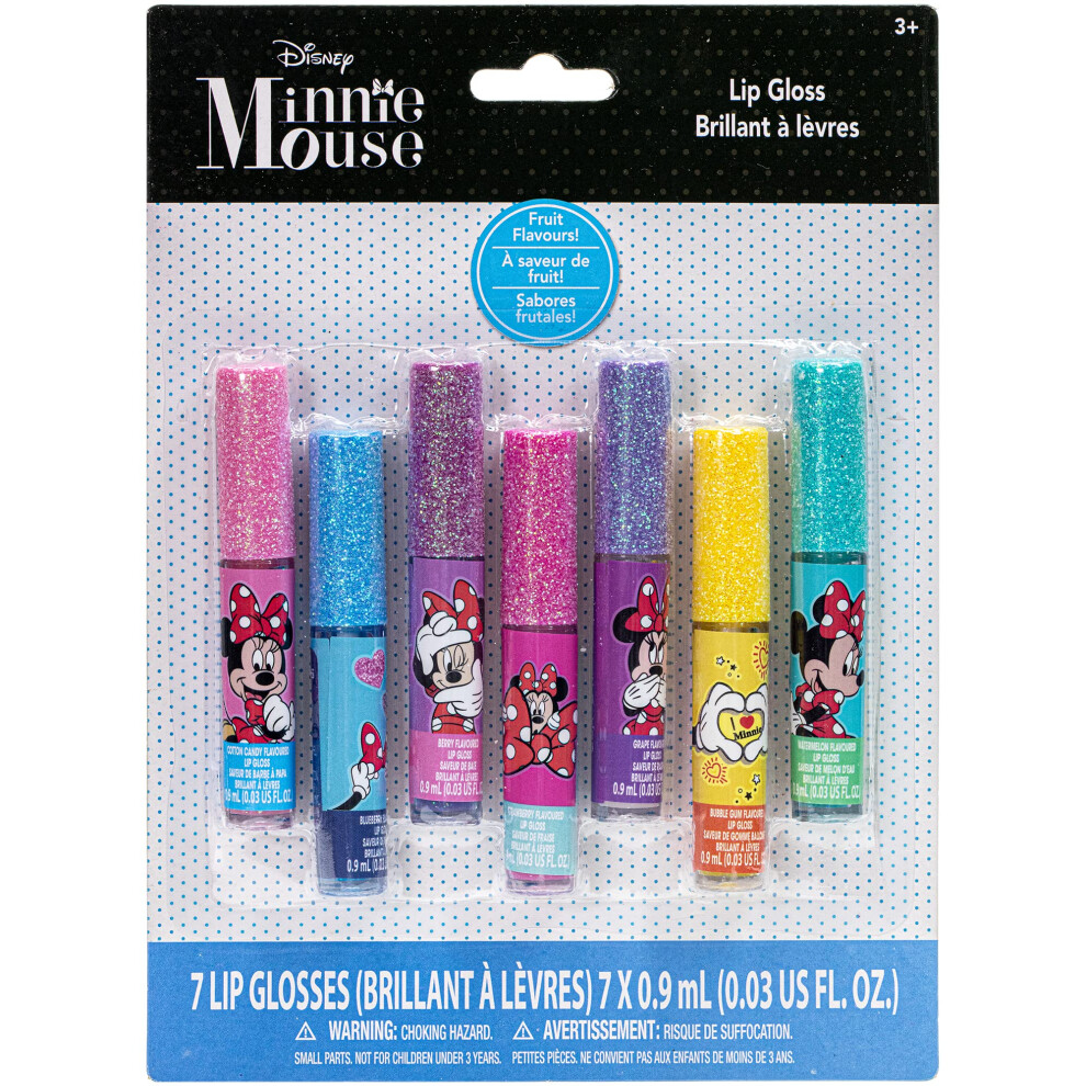 Townley Girl Super Sparkly Lip Gloss Set avec Disney Minnie Mouse - 7 saveurs amusantes pour les filles id   ales pour les mollets sommiers et les