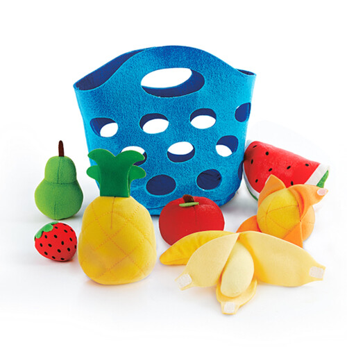 Hape - Huopajäljitelmäpelikeittiösarja - Hedelmäkori lapsille