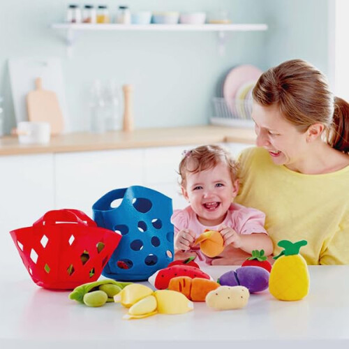 Hape - Huopajäljitelmäpelikeittiösarja - Hedelmäkori lapsille 2