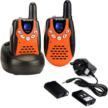 RT602 Walkie Talkie Kids, Rechargeable Walkie Talkies, Li-ion Battery and Charging Base, Flashlight 8CH VOX, Toys for Birthday Gifts, Games, School,
