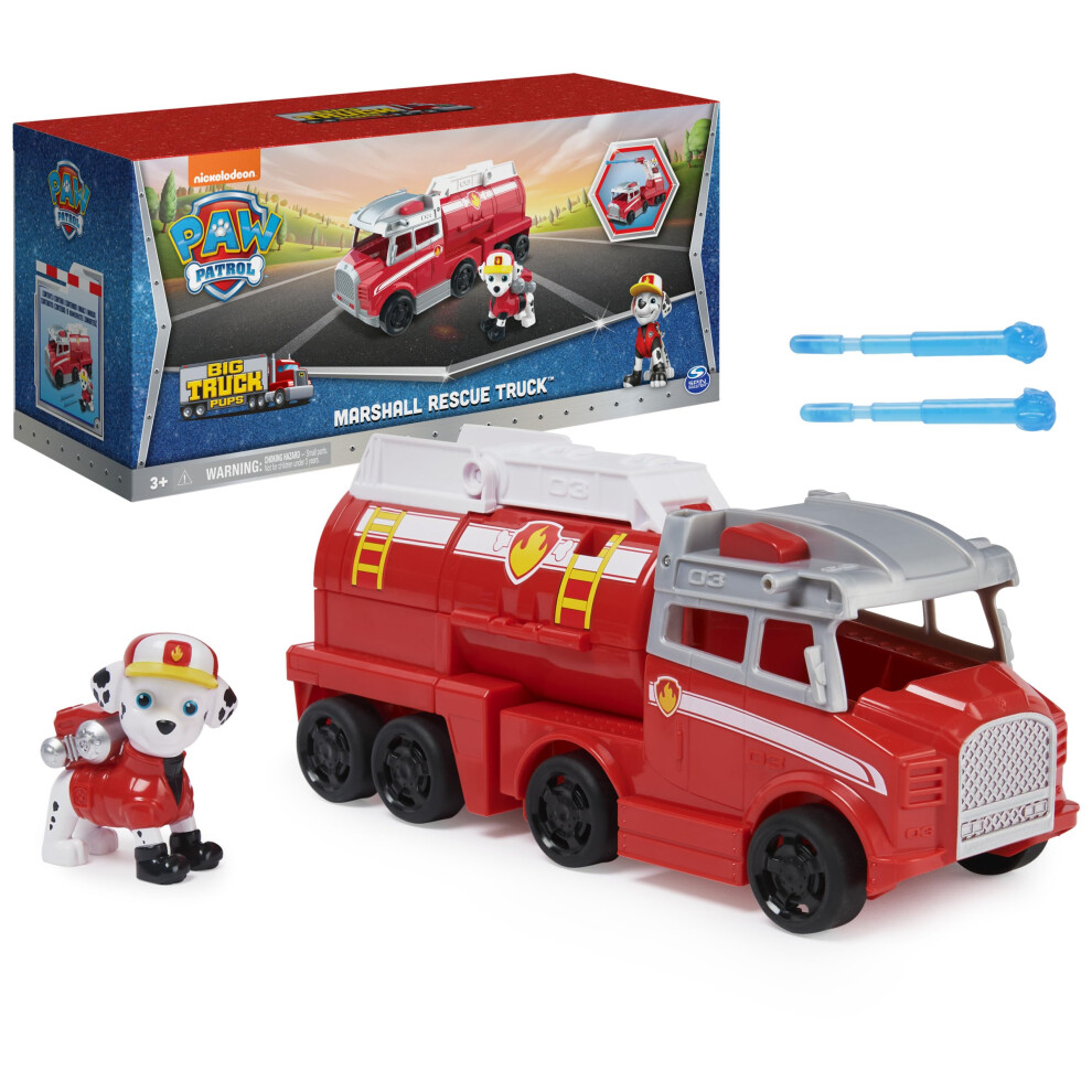 Patrulla Canina 6065531 PAW Patrol, Big Pups, Marshall Transforming Truck with Collectible Action Figure, Toys for Kids Ages 3