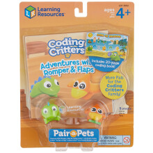 Learning Resources Coding Critters Dinos Romper & Flaps, Bildschirmfreies Kinder-Coding-Spielzeug