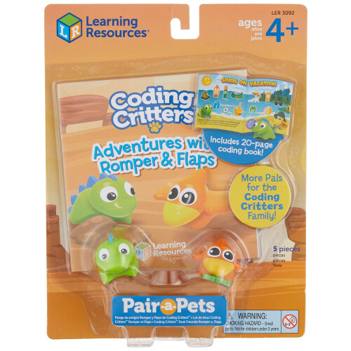 Learning Resources Learning Resources Coding Critters Dinos Romper & Flaps, Bildschirmfreies Kinder-Coding-Spielzeug