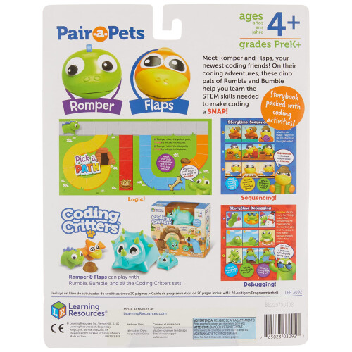 Learning Resources Learning Resources Coding Critters Dinos Romper & Flaps, Bildschirmfreies Kinder-Coding-Spielzeug 1