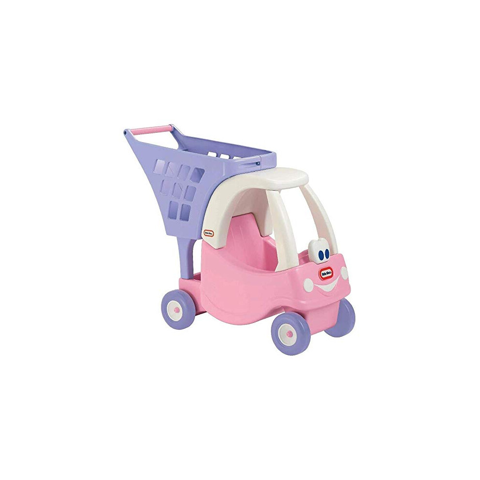 Cozy Shopping Cart - Imaginary Grocery Shopping for Kids - Playset for Toddlers - Pink/Purple