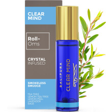 - Clear Mind (Space Clearing) Natural Crystal Roller Ball with Clear Quartz - Essential Oil Blends - for Women, Men, 8ml Each