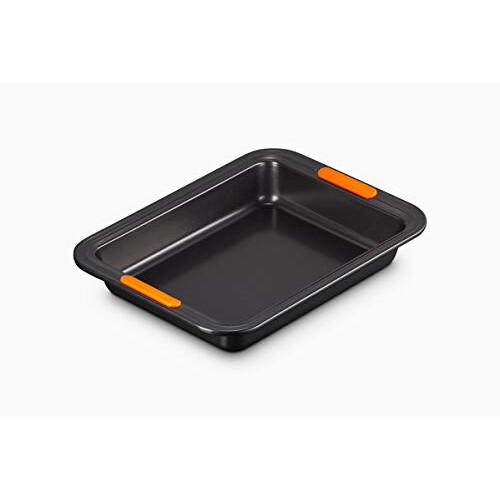Le Creuset Non-Stick Carbon Steel Bakeware Rectangular Cake Tin, 28 cm, Black, 94101600000000