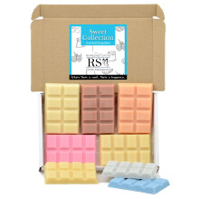 Highly Scented Sweet Collection Wax Melts - 8 x Snap Bar Box - Tutti Frutti, Sweet Dip, Cola Cubes, Bubblegum, JellyBean, Strawberry Bon Bon, Monkey