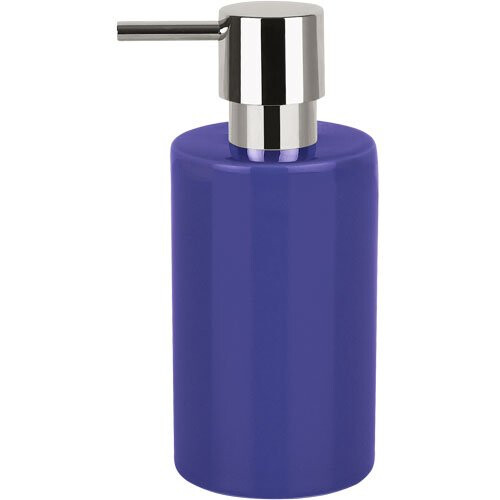 Tube Stoneware Soap Dispenser, Navy 1