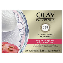 2 in 1 daily facial cloths for normal skin -33 wipes