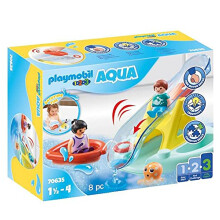 1.2.3 70635 AQUA Water Seesaw with Boat, educational toy, indoor and outdoor water toy, exciting and fun water play, fun imaginative role play,