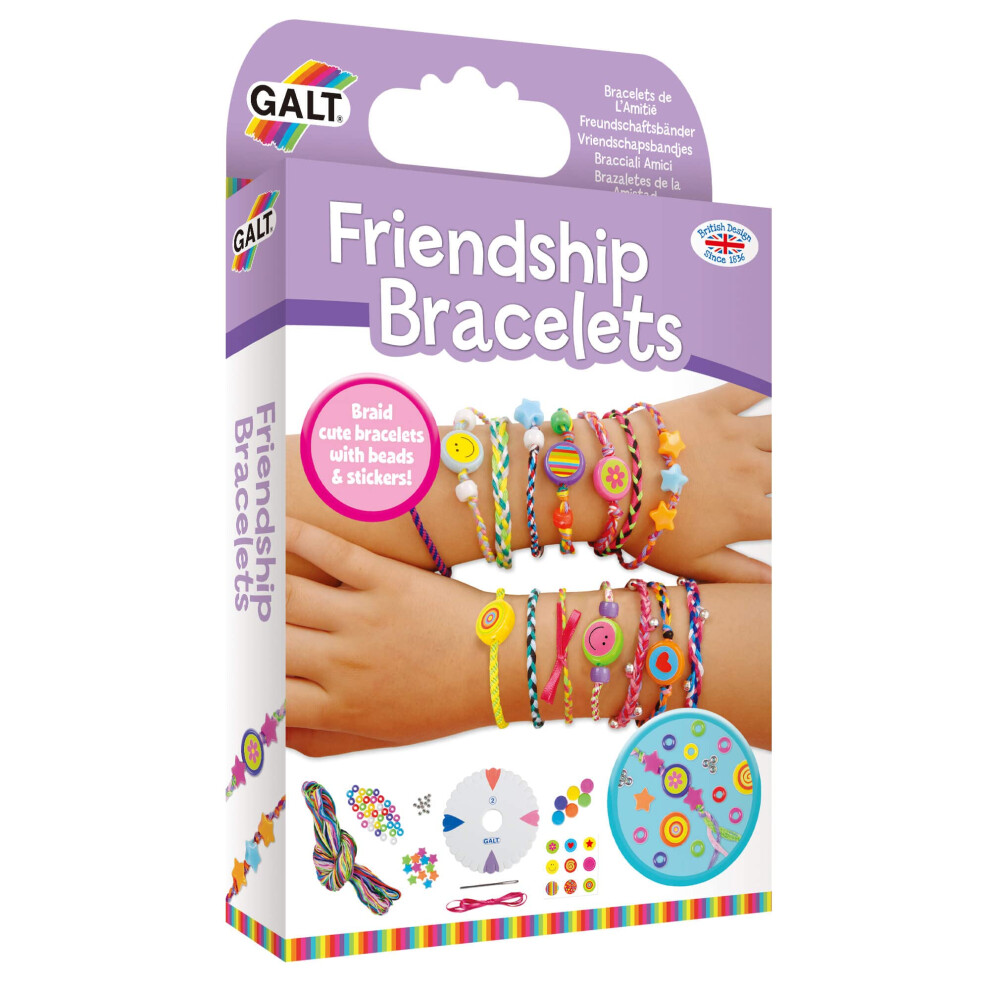 Friendship Bracelets - Jewellery Making Craft Kit for Kids and Activity Pack for Girls and Boys - Colourful Threads, Beads, Stickers and Ribbon -