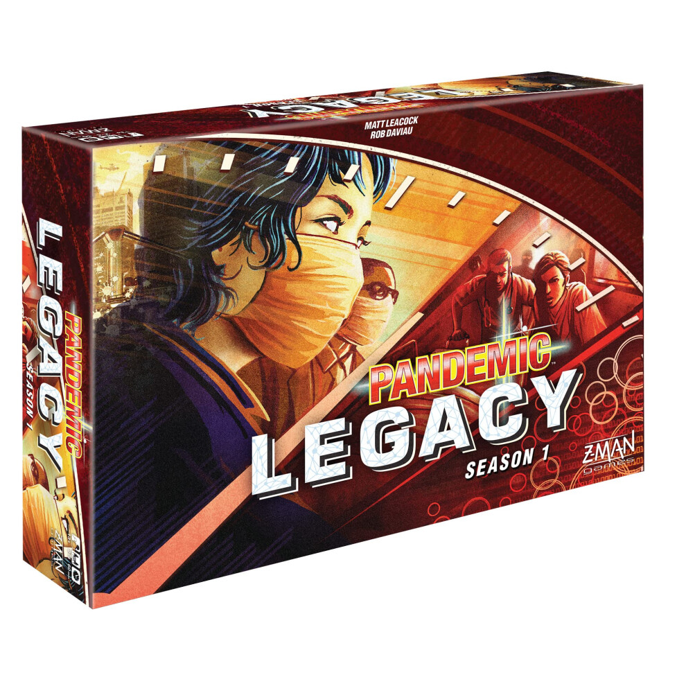 Z-Man Games, Pandemic Legacy Season 1 Red Edition, Board Game, Ages 13+, For 2 to 4 Players, 60 Minutes Playing Time