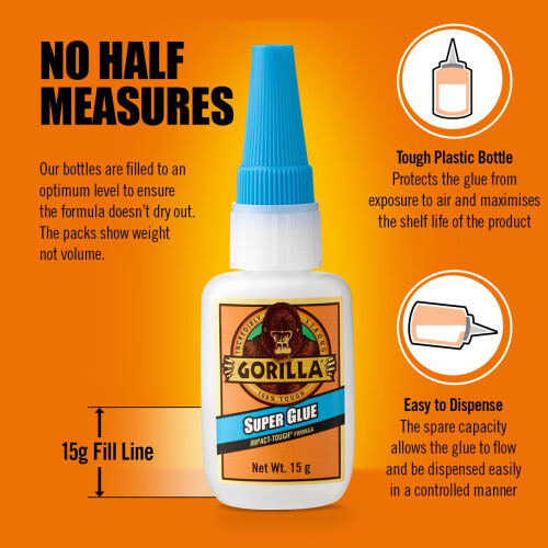 Gorilla Super Glue 15g (2 Pack) 1
