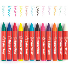 AR872 Chunky Wax Crayons for Kids Arts and Crafts School Classroom Supplies, Assorted, 36 Count (Pack of 1)