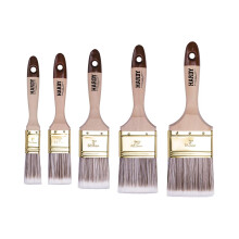 Flat Brush Set 5 Pieces - 25, 35, 50, 60, 75 mm Wide, Paint Brush Set with Wooden Handle, Paint Brush Series *45*, 5PCS, Brush Set A0282-050100