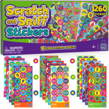 Smelly Stickers for Children and Well Done Teacher Stickers - 1260 Scratch and Sniff Stickers with 15 Unique Smells - Fun Scented Stickers for Kids &