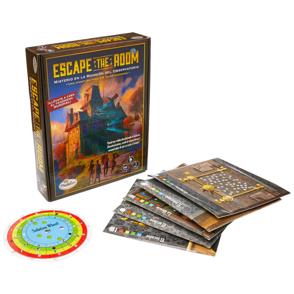 ThinkFun - Escape The Room: Mystery in the Observatory Mansion, Logic & Research Game, Board Game for Kids & Adults, 3-8 Players, Age 10+