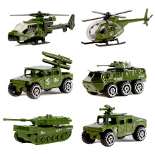 Die-cast Metal Military Vehicles Playset,6 Pack Assorted Army Vehicle Alloy Models Car Toys, Mini Army Toy Tank,Jeep,Panzer,Anti-Air